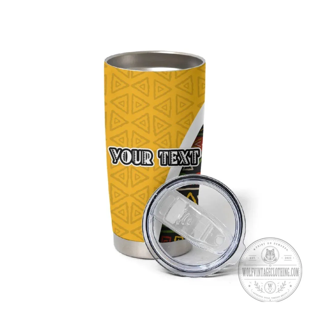 Personalized African 75th Birthday Tribal Pattern Stainless Steel Tumbler 10 Personalized African 75th Birthday Tribal Pattern Stainless Steel Tumbler