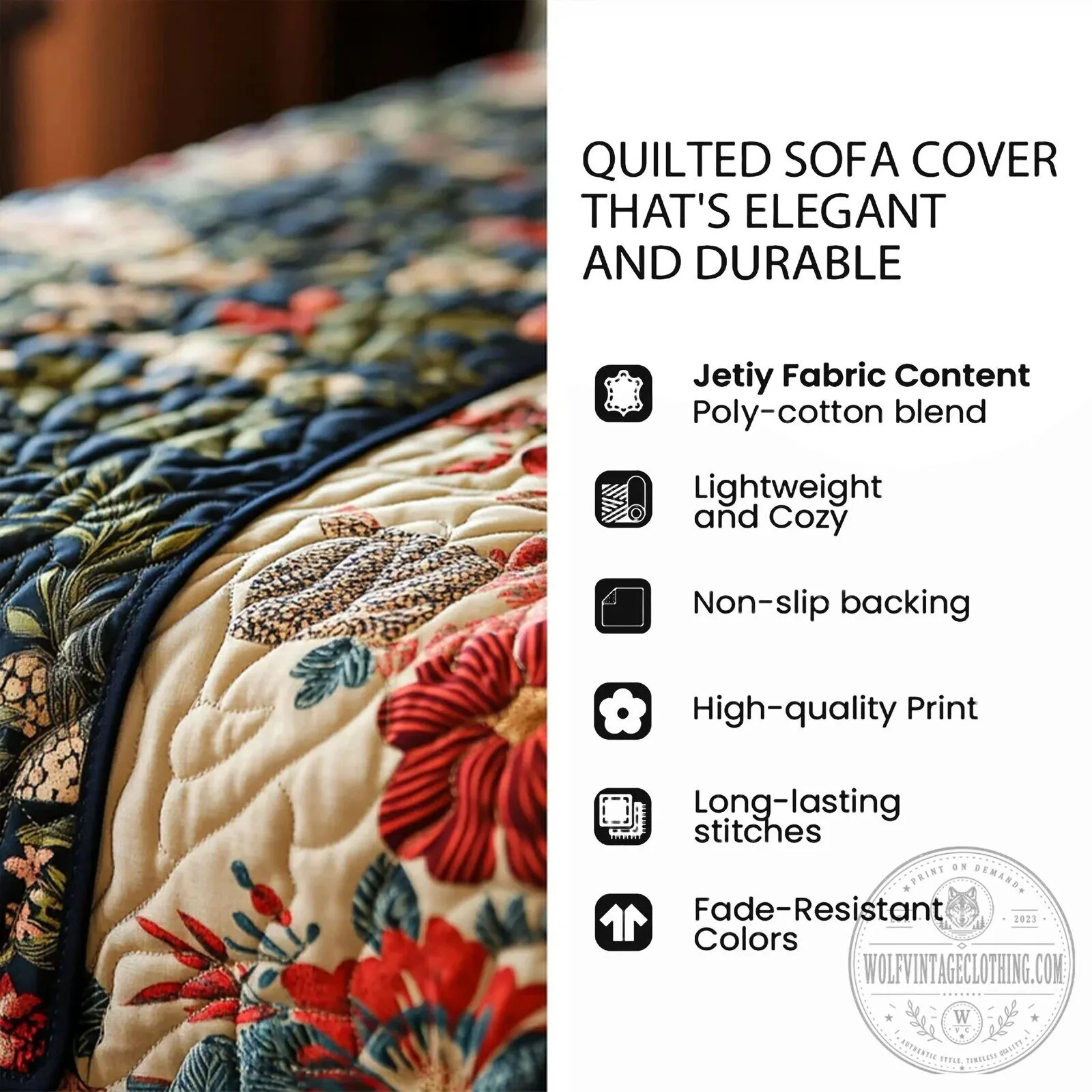 Moonlit Sleigh Ride Quilted Sofa Cover for Christmas Holiday Decor 18 Moonlit Sleigh Ride Quilted Sofa Cover for Christmas Holiday Decor
