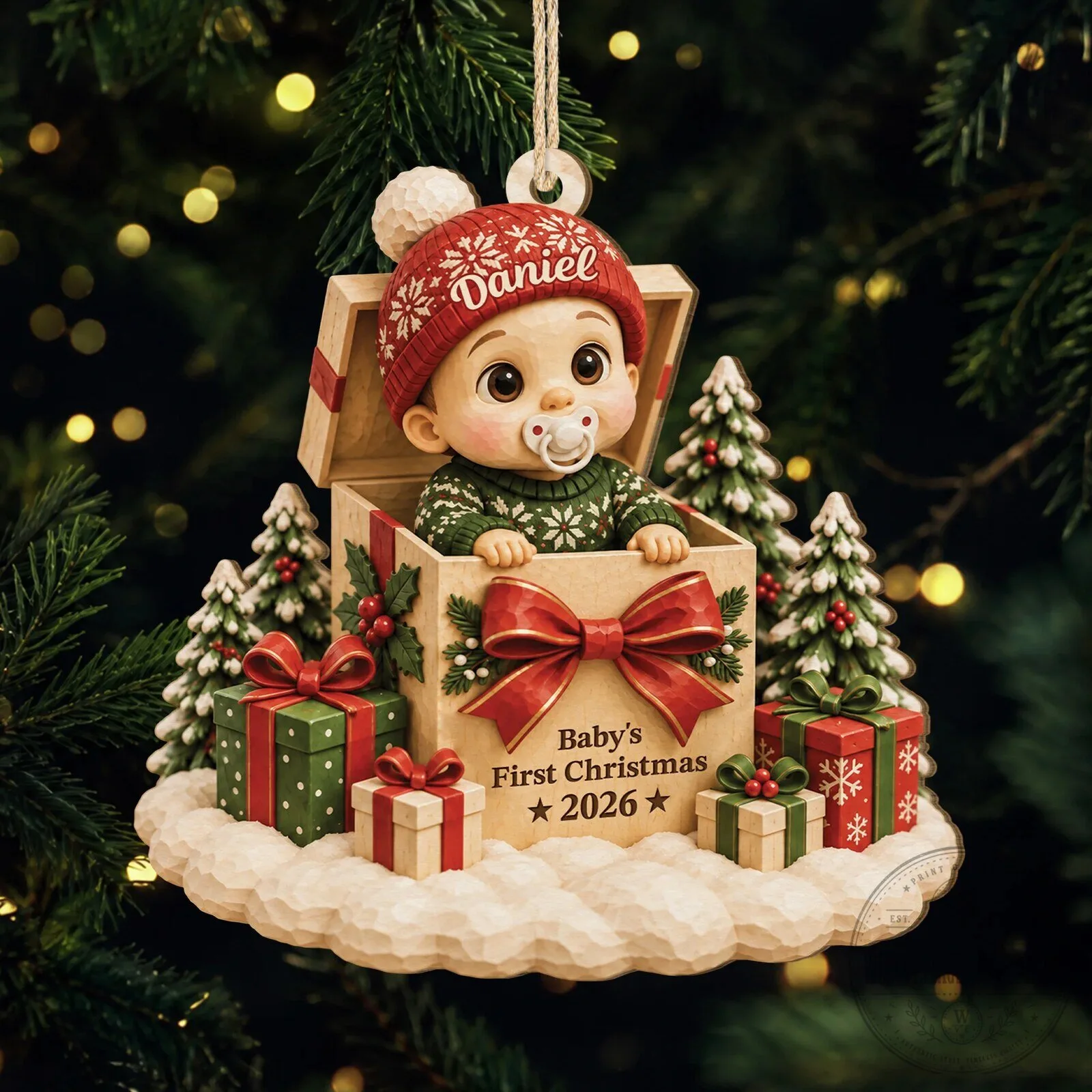 Baby's First Christmas 2026 Personalized Ornament for Newborns 6 Baby's First Christmas 2026 Personalized Ornament for Newborns
