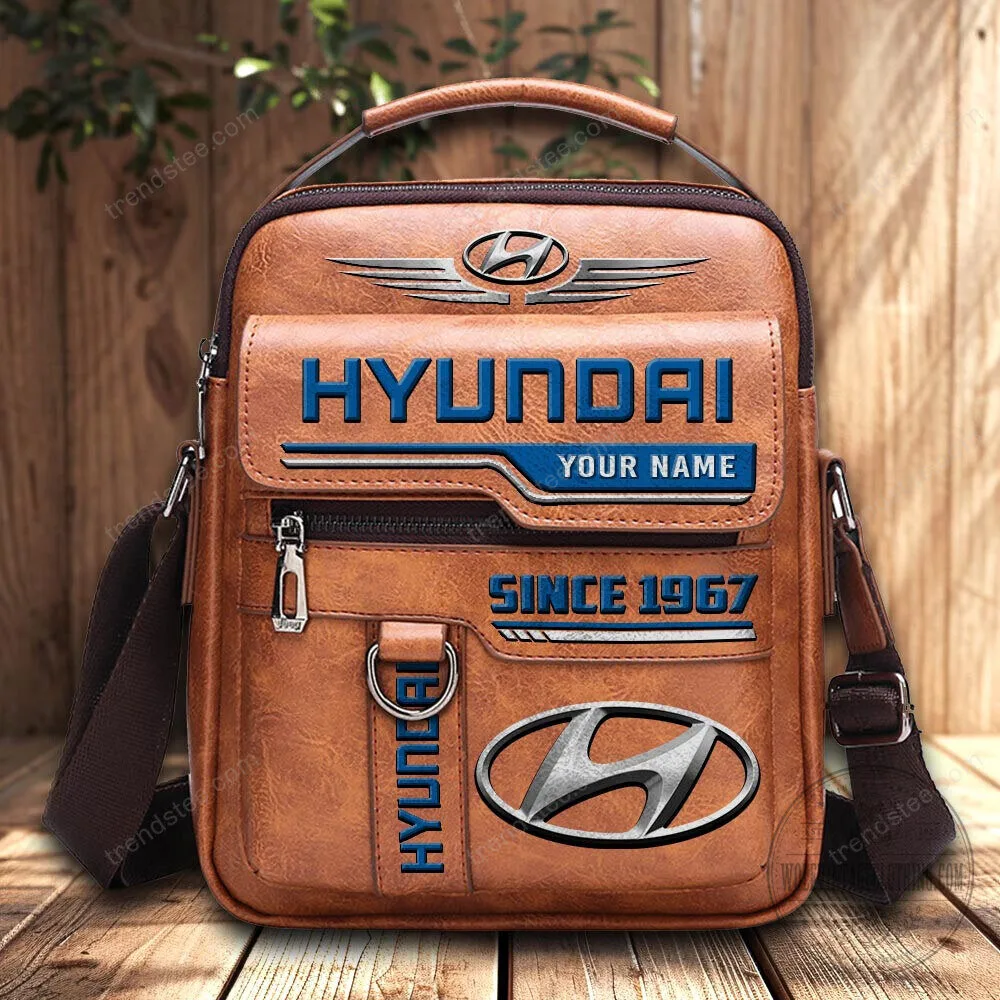 Hyundai Custom Name Since 1967 Black Leather Crossbody Bag 11 Hyundai Custom Name Since 1967 Black Leather Crossbody Bag