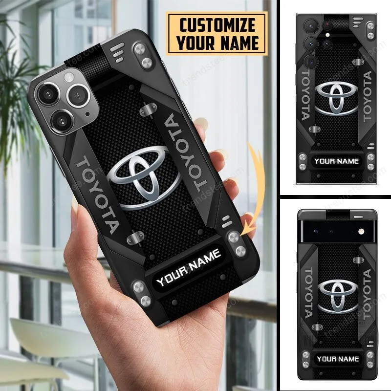 Toyota Custom Name Blue Carbon Fiber Style Personalized Phone Case 15 Toyota Custom Name Blue Carbon Fiber Style Personalized Phone Case