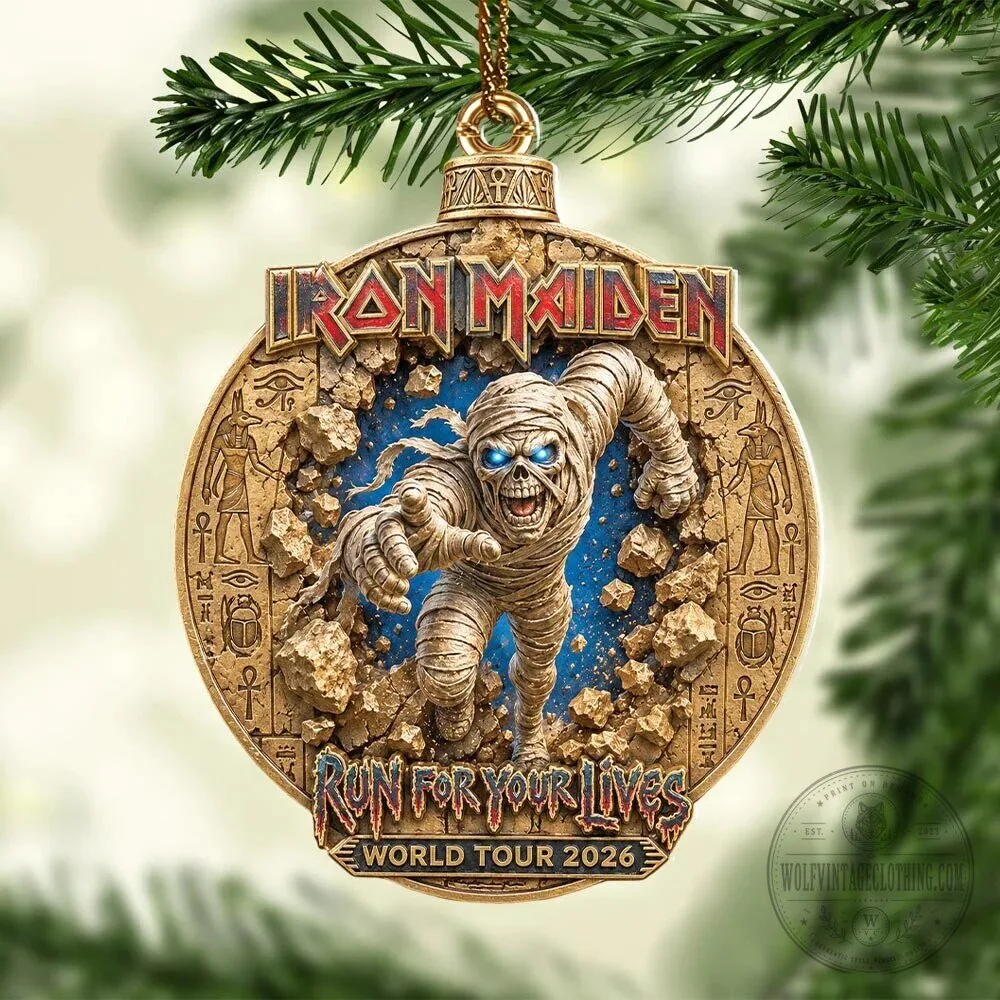 Iron Maiden Run For Your Lives World Tour 2026 Christmas Tree Ornament 6 Iron Maiden Run For Your Lives World Tour 2026 Christmas Tree Ornament