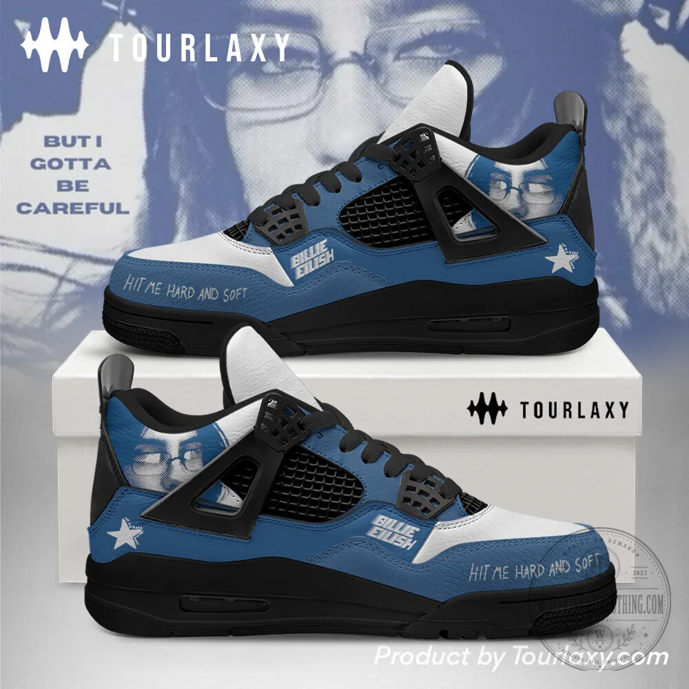 Billie Eilish Fan Hit Me Hard And Soft Blue Sneakers