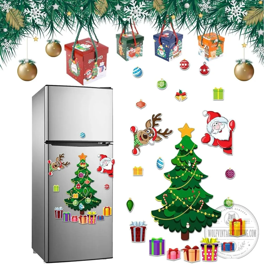 Christmas Tree Refrigerator Magnet Set Holiday Decorations Christmas Tree Refrigerator Magnet Set Holiday Decorations