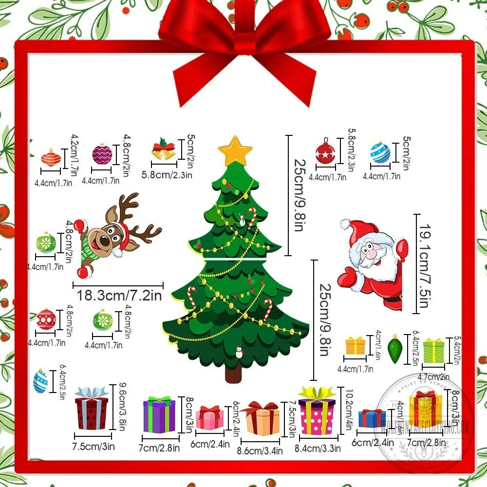 Christmas Tree Refrigerator Magnet Set Holiday Decorations 12 Christmas Tree Refrigerator Magnet Set Holiday Decorations