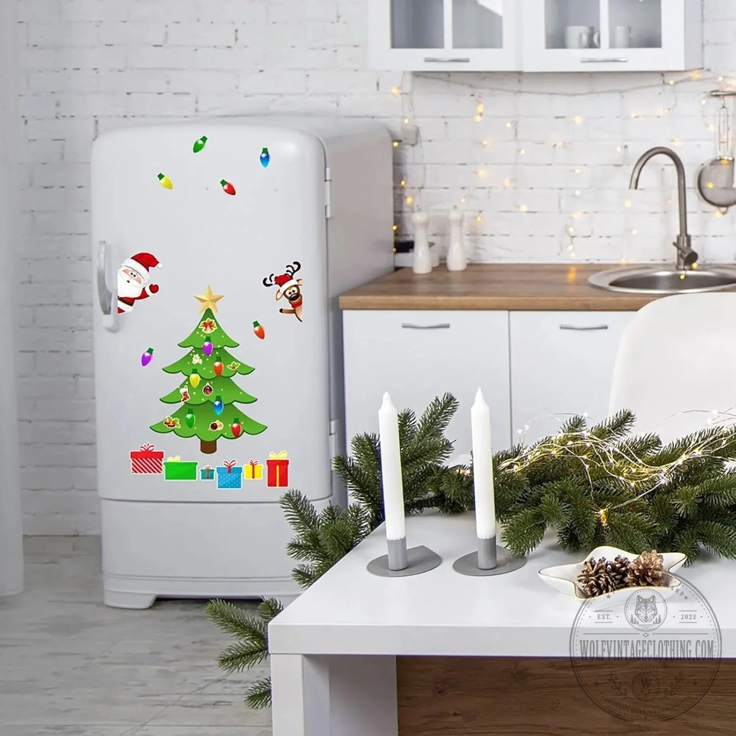 Christmas Tree Refrigerator Magnet Set Holiday Decorations 16 Christmas Tree Refrigerator Magnet Set Holiday Decorations