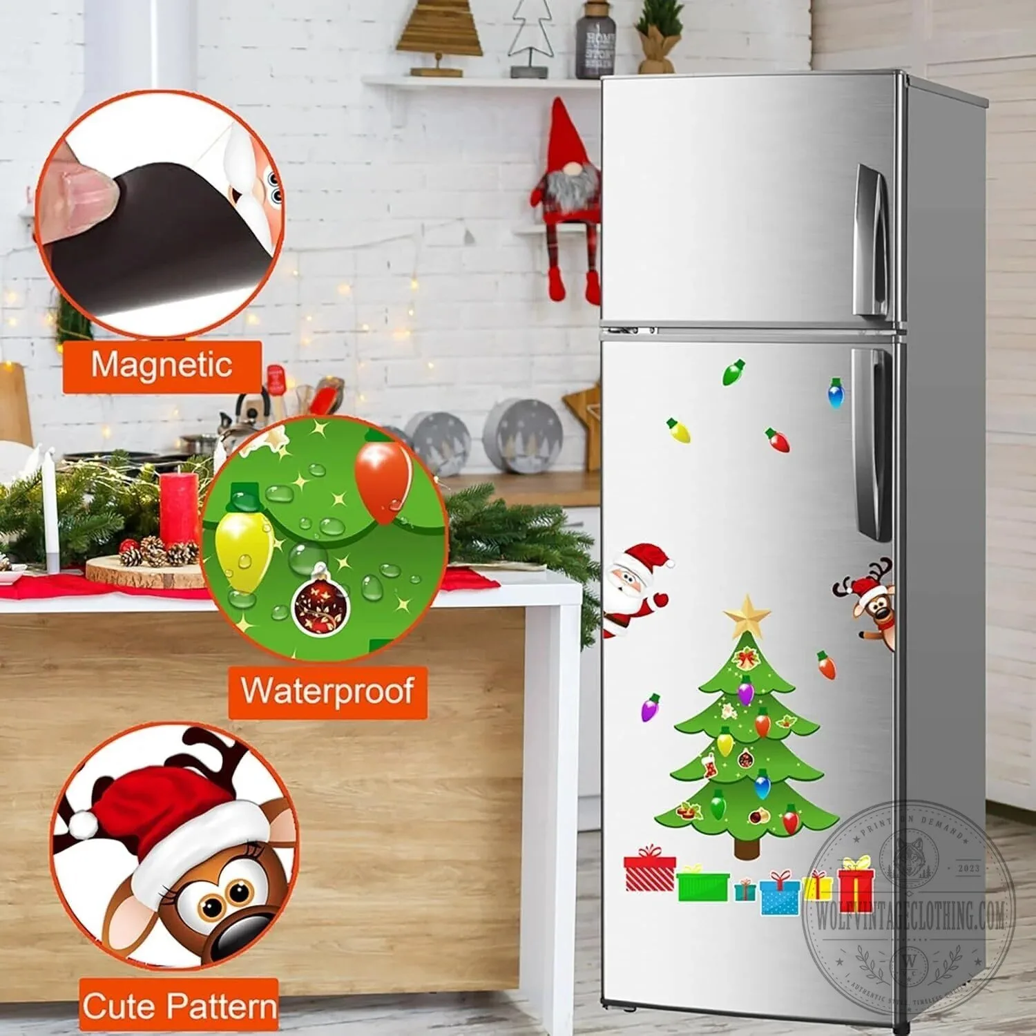 Christmas Tree Refrigerator Magnet Set Holiday Decorations 17 Christmas Tree Refrigerator Magnet Set Holiday Decorations