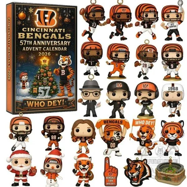Cincinnati Bengals 57th Anniversary Advent Calendar 2026 Christmas Countdown