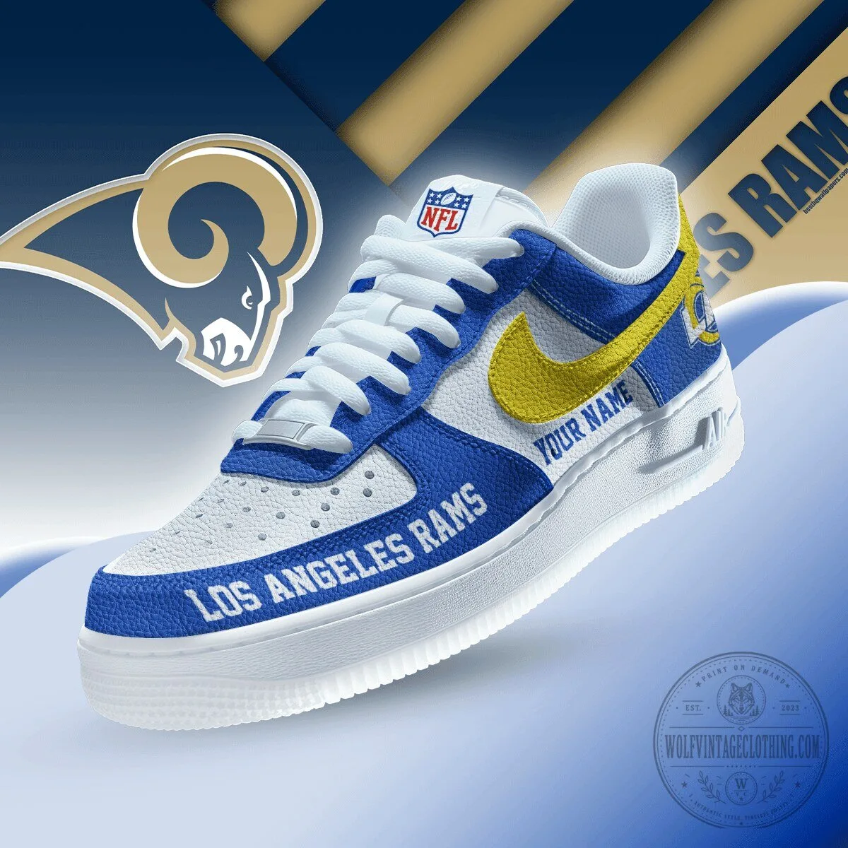 Los Angeles Rams National Football League Custom Shoes
