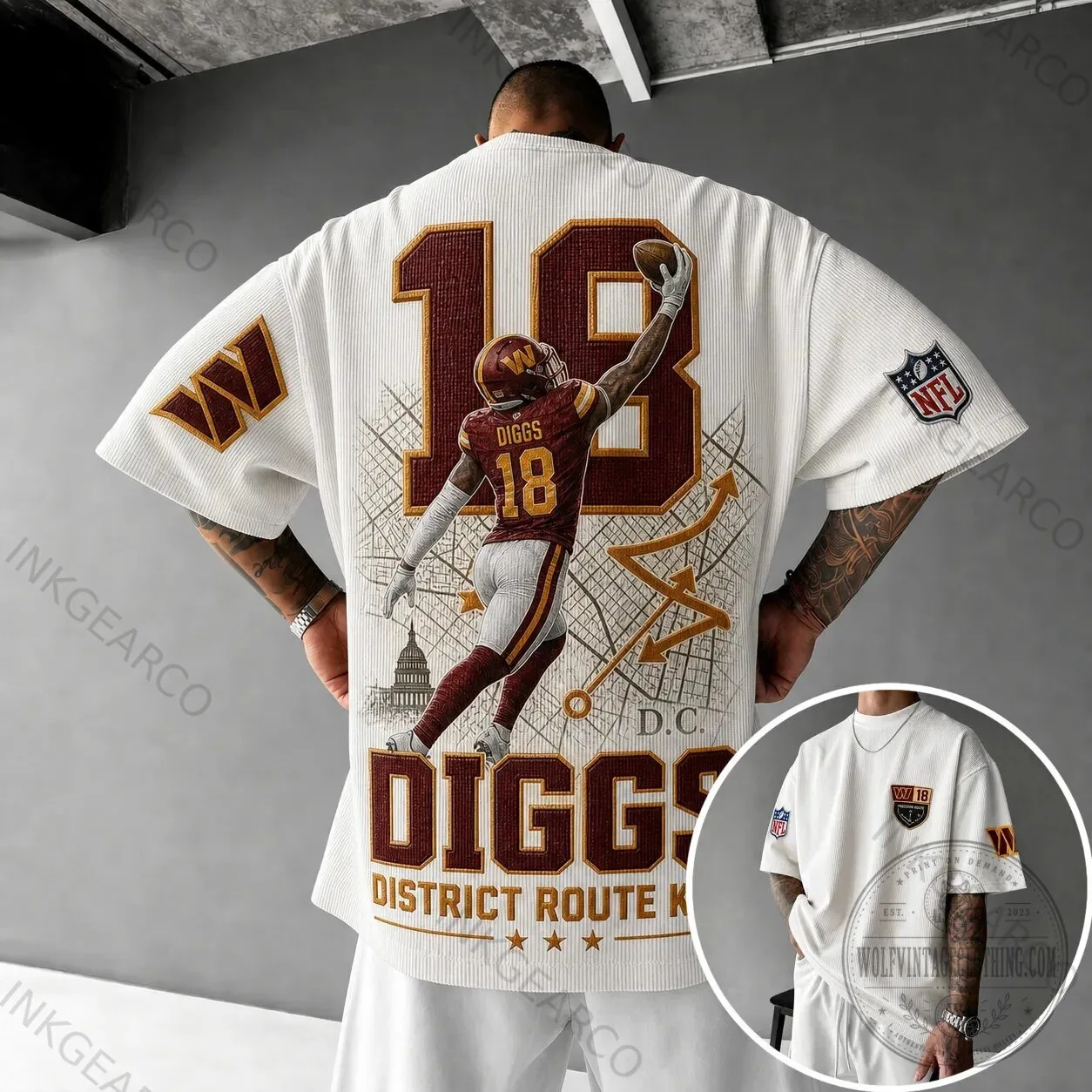 Washington Commanders Stefon Diggs American Football Player T-Shirt