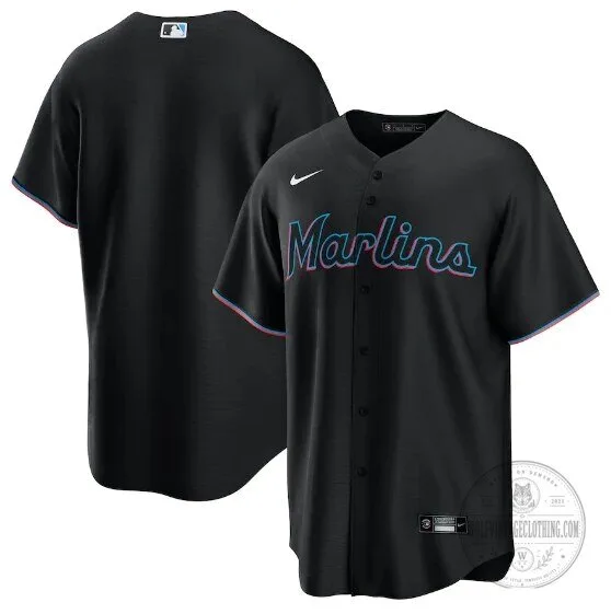 Miami Marlins Black Replica Baseball Jersey for Men and Women 2 Miami Marlins Black Replica Baseball Jersey for Men and Women