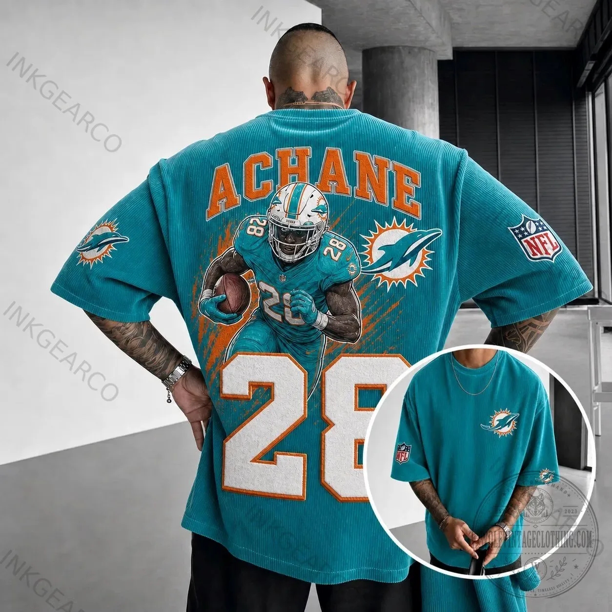 Miami Dolphins De'Von Achane American Football Player Fan T-Shirt