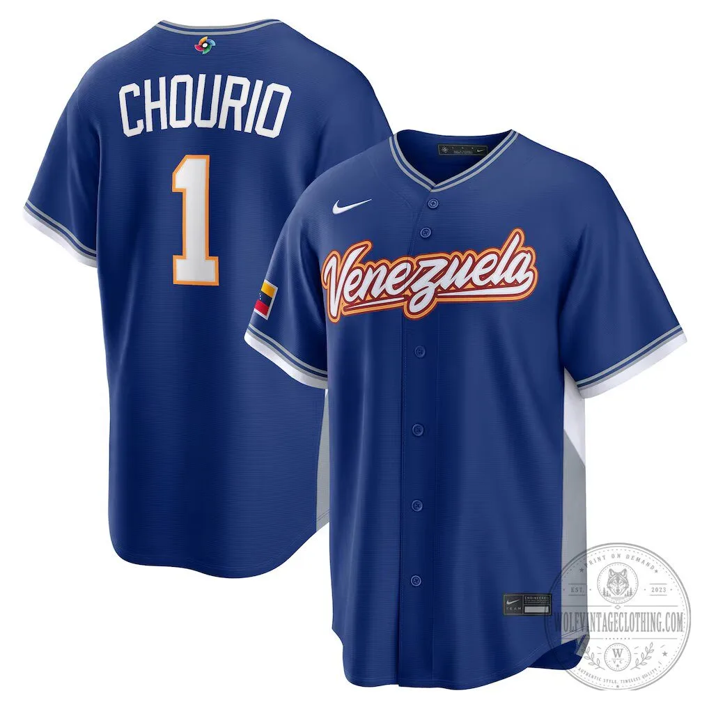 Venezuela National Baseball Team Royal Blue World Baseball Classic Jersey 5 Venezuela National Baseball Team Royal Blue World Baseball Classic Jersey