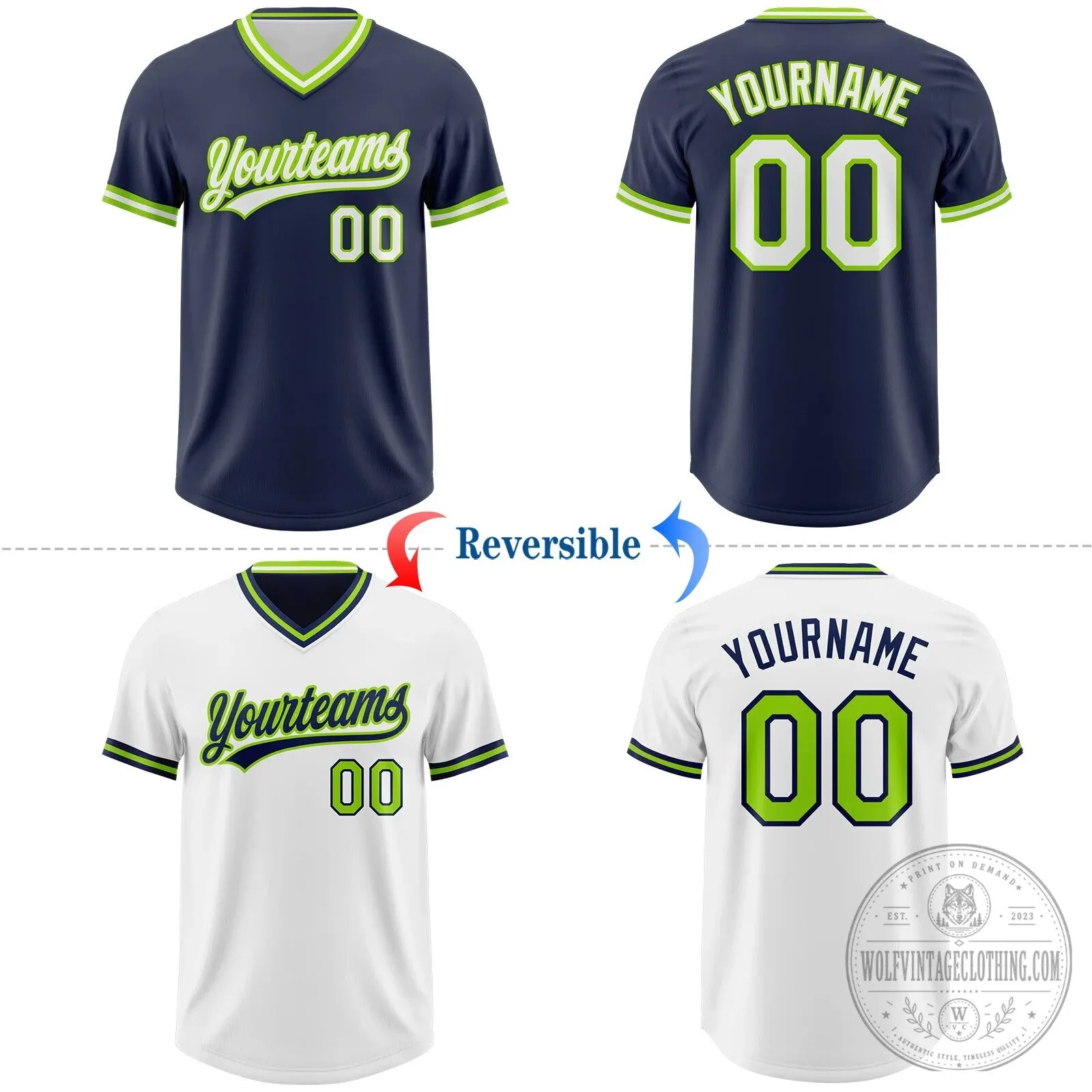 Custom Reversible Baseball Team Jersey Shirt 10 Custom Reversible Baseball Team Jersey Shirt