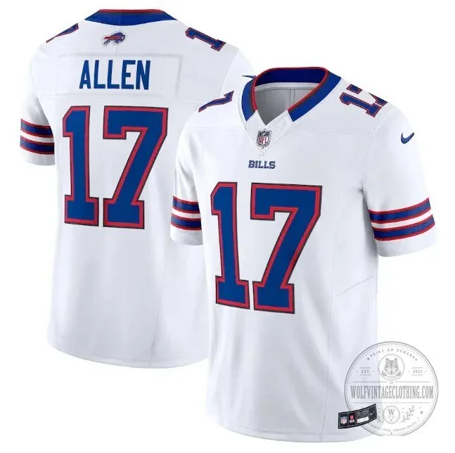 Josh Allen Buffalo Bills White Game Football Jersey 1 Josh Allen Buffalo Bills White Game Football Jersey
