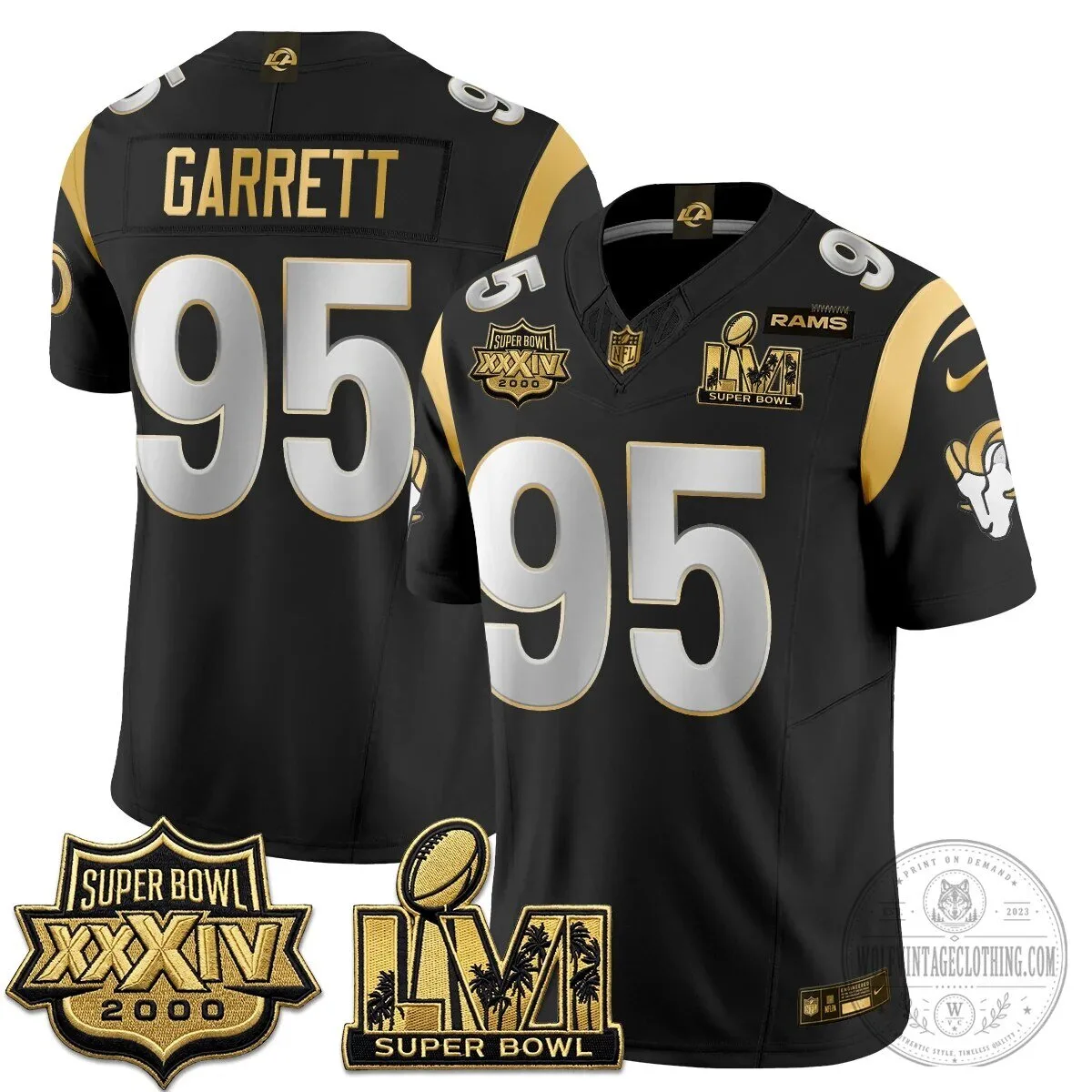 Los Angeles Rams Super Bowl Champions White Gold Vapor Football Jersey 78 Los Angeles Rams Super Bowl Champions White Gold Vapor Football Jersey