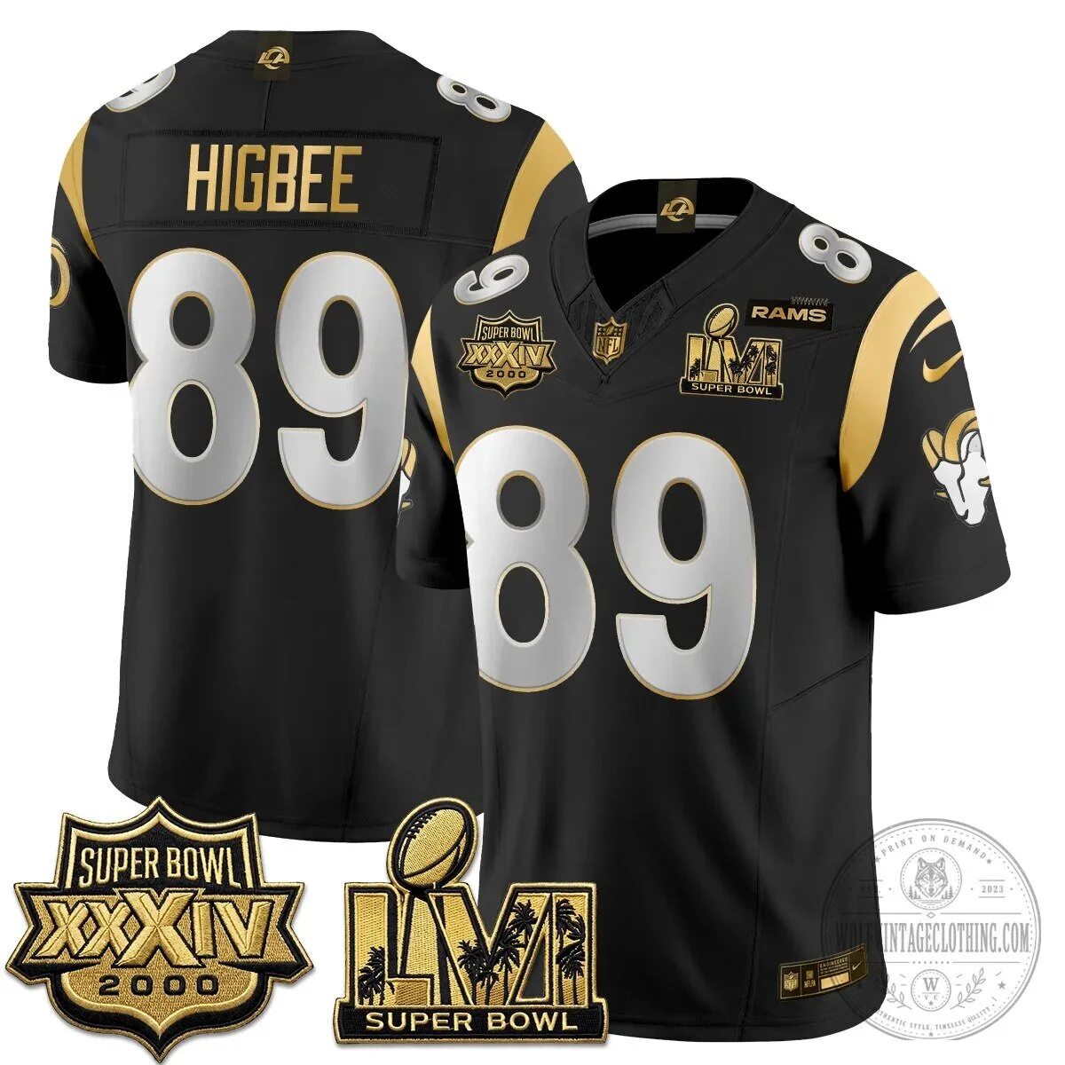 Los Angeles Rams Super Bowl Champions White Gold Vapor Football Jersey 81 Los Angeles Rams Super Bowl Champions White Gold Vapor Football Jersey