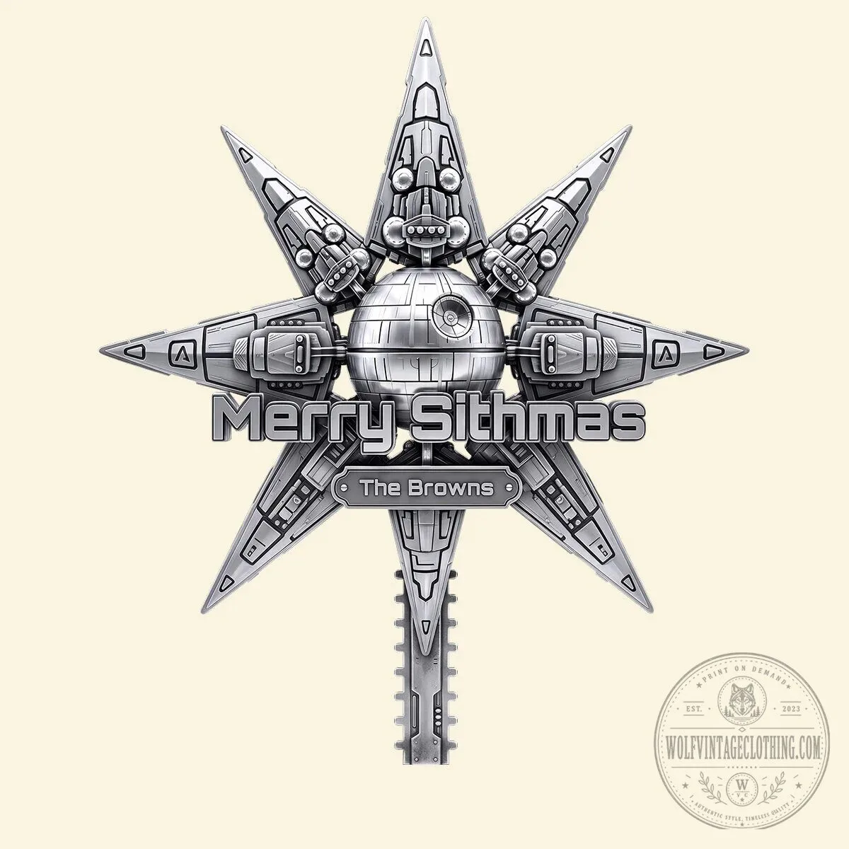 Star Wars Death Star Merry Sithmas Personalized Christmas Tree Topper 12 Star Wars Death Star Merry Sithmas Personalized Christmas Tree Topper