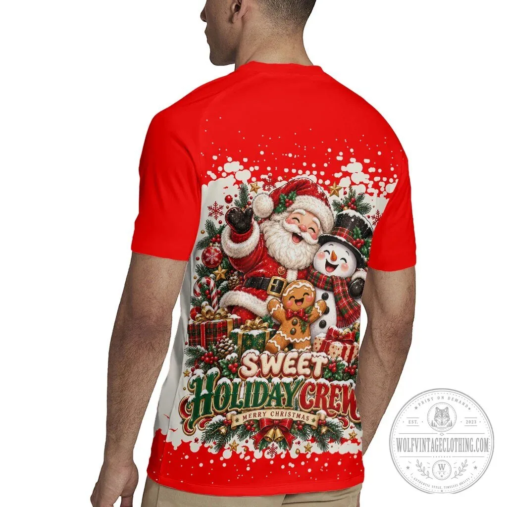 Christmas Besties Santa Snowman Gingerbread Man Festive Holiday Rugby Jersey 9 Christmas Besties Santa Snowman Gingerbread Man Festive Holiday Rugby Jersey