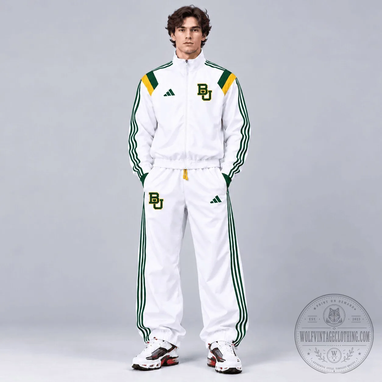 Baylor Bears NCAA Heritage White Track Jacket