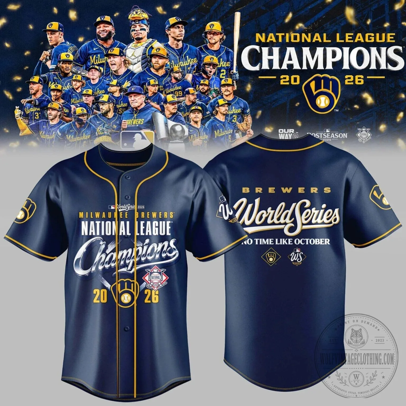 2026 Baseball Jersey for Milwaukee Brewers National League Championship 3 2026 Baseball Jersey for Milwaukee Brewers National League Championship
