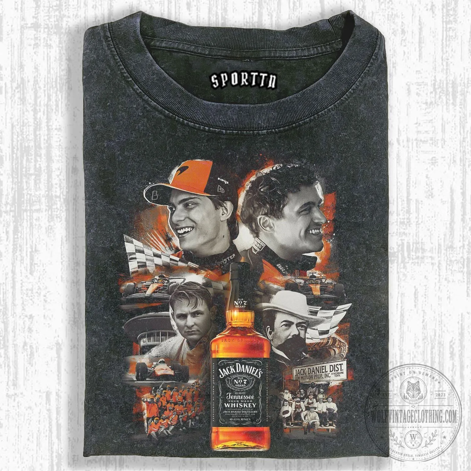 Formula 1 Jack Daniel's Whiskey Racing Legends Lando Norris Max Verstappen T-Shirt 1 Formula 1 Jack Daniel's Whiskey Racing Legends Lando Norris Max Verstappen T-Shirt