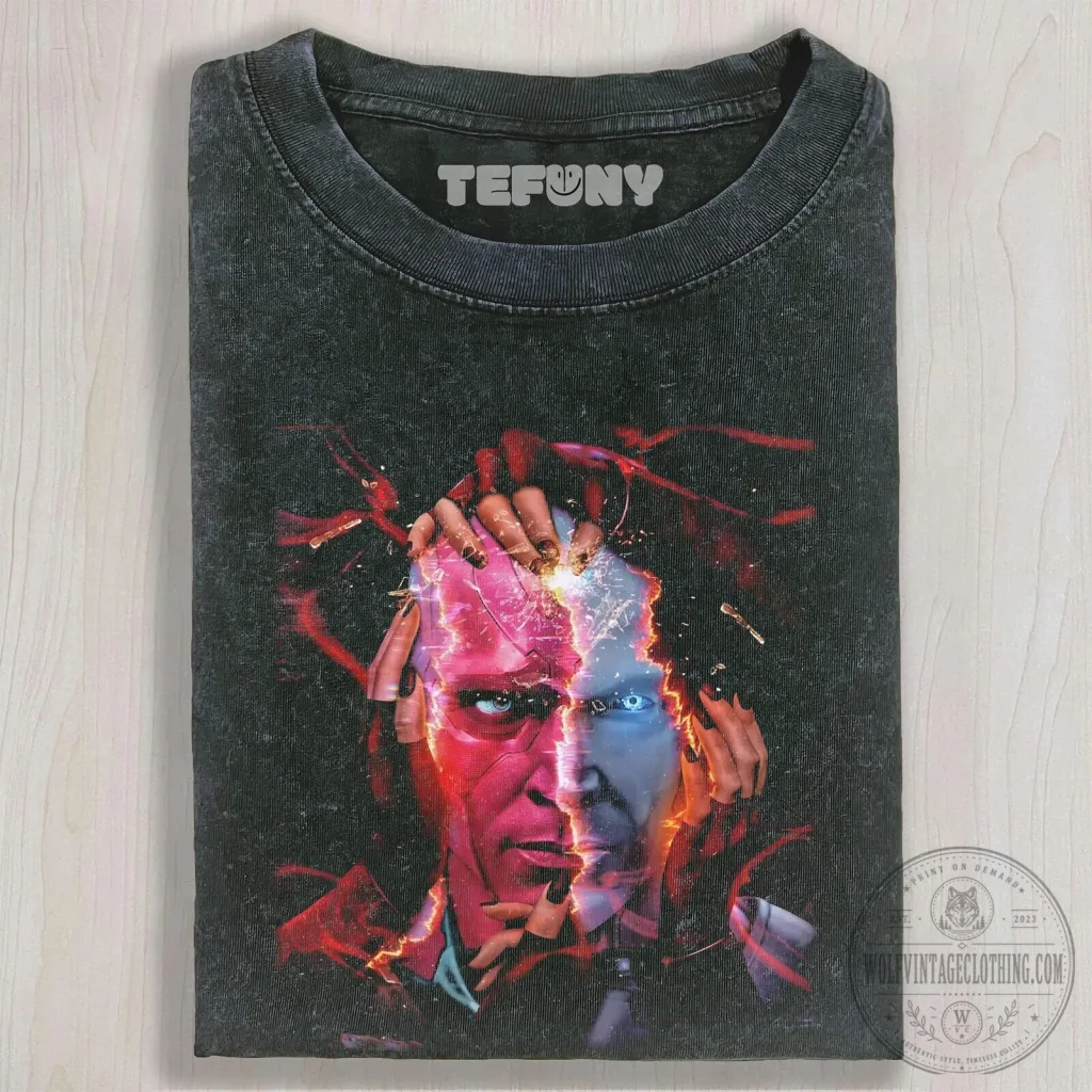 Scarlet Witch and Vision Marvel Comics Superhero Graphic T-Shirt Scarlet Witch and Vision Marvel Comics Superhero Graphic T-Shirt